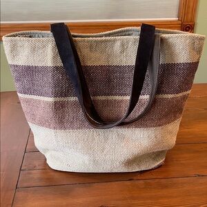 Love Stitch Large Canvas Tote Bag